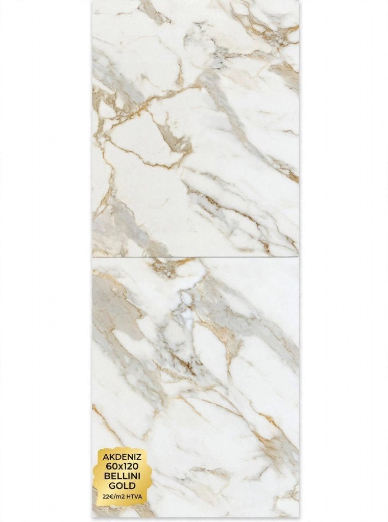 PROMO FIN D'ANNEE  CARRELAGE MAT 60X120 BELLINI GOLD, Bricolage & Construction, Neuf, 60 cm ou plus, Carrelage de sol, Céramique