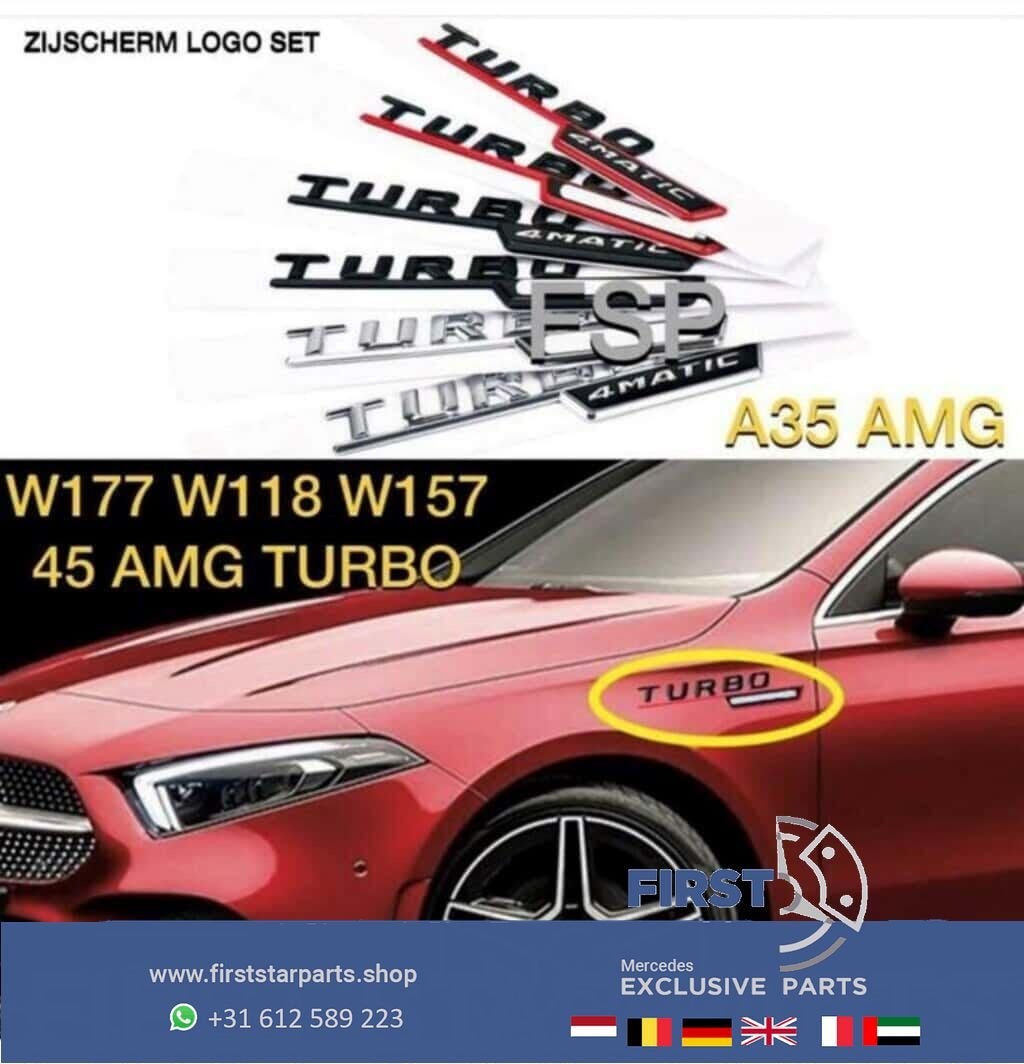 4MATIC EMBLEEM A35 A45 CLA GLA 35 45 AMG ZIJSCHERM LOGO SET, Gebruikt, -, Voor, Ophalen of Verzenden