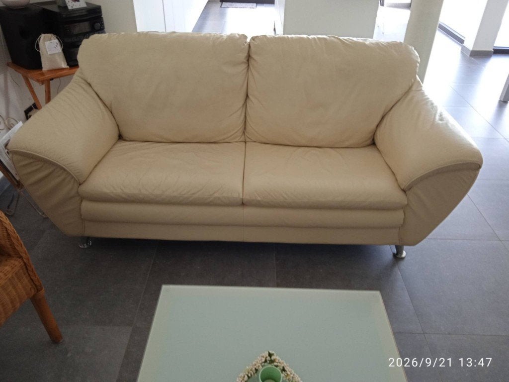 leren bank, Ophalen, Gebruikt, Minder dan 75 cm, Driepersoons