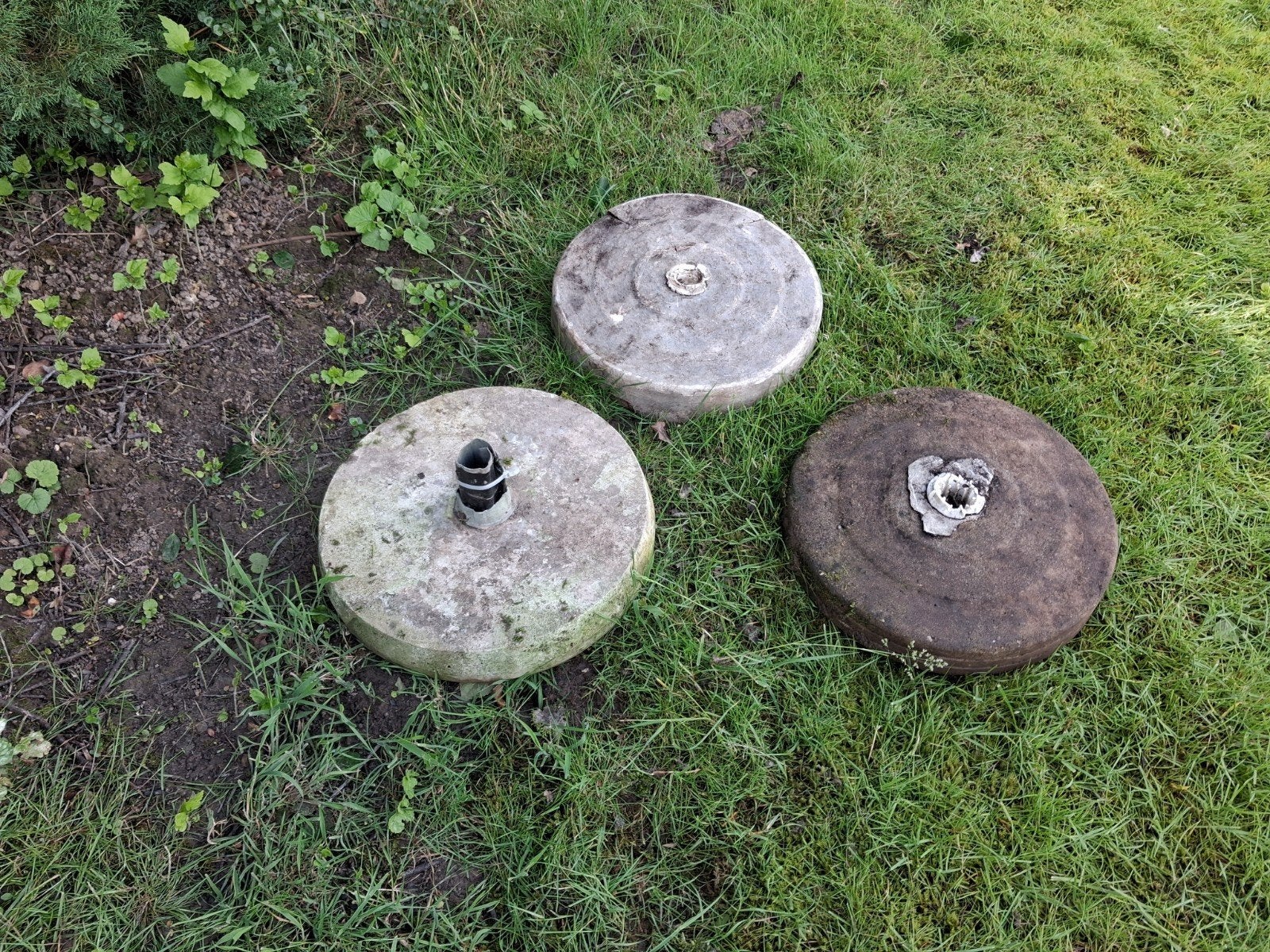 2 beton parasolvoeten, Tuin en Terras, Ophalen, Beton