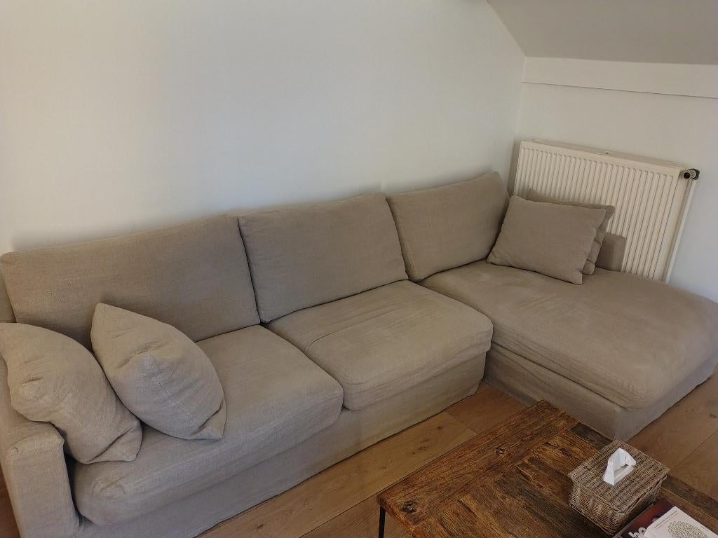 linnen salon, Huis en Inrichting, 250 tot 300 cm, Minder dan 75 cm, Zo goed als nieuw, Stof