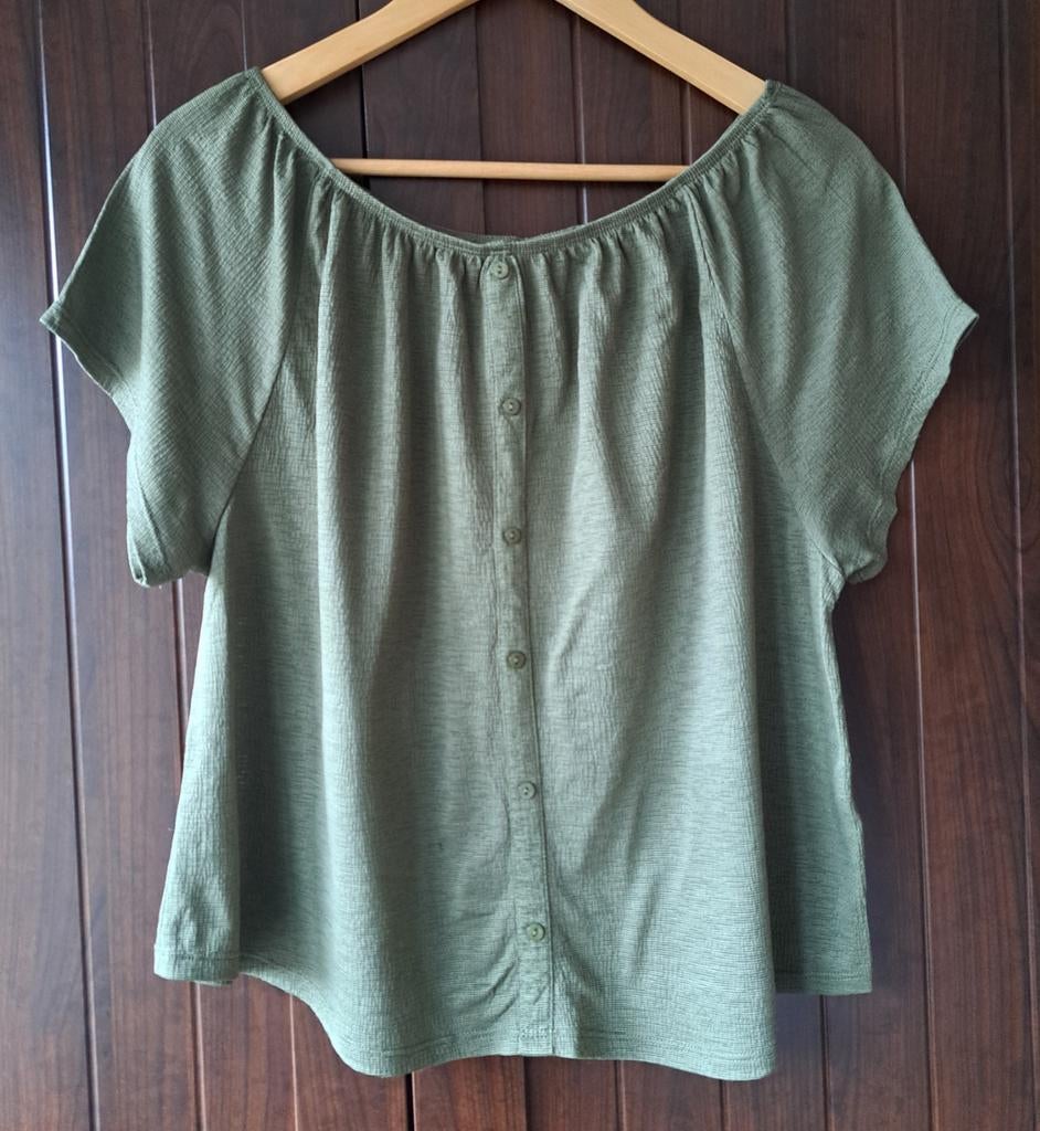 Groen shirt in maat XL, Maat 46/48 (XL) of groter, Ophalen of Verzenden, Korte mouw, Gedragen