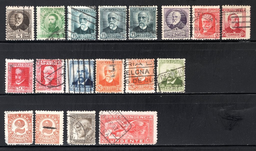 ESPAGNE Lot 1934 estampillé, Envoi, Affranchi