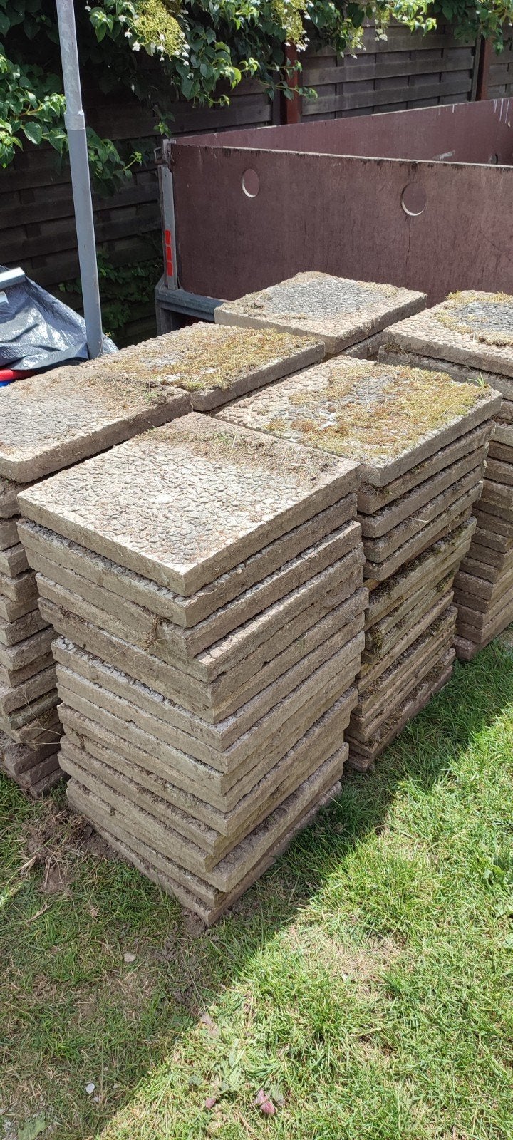 Grindtegels 40x40x4, Tuin en Terras, Ophalen