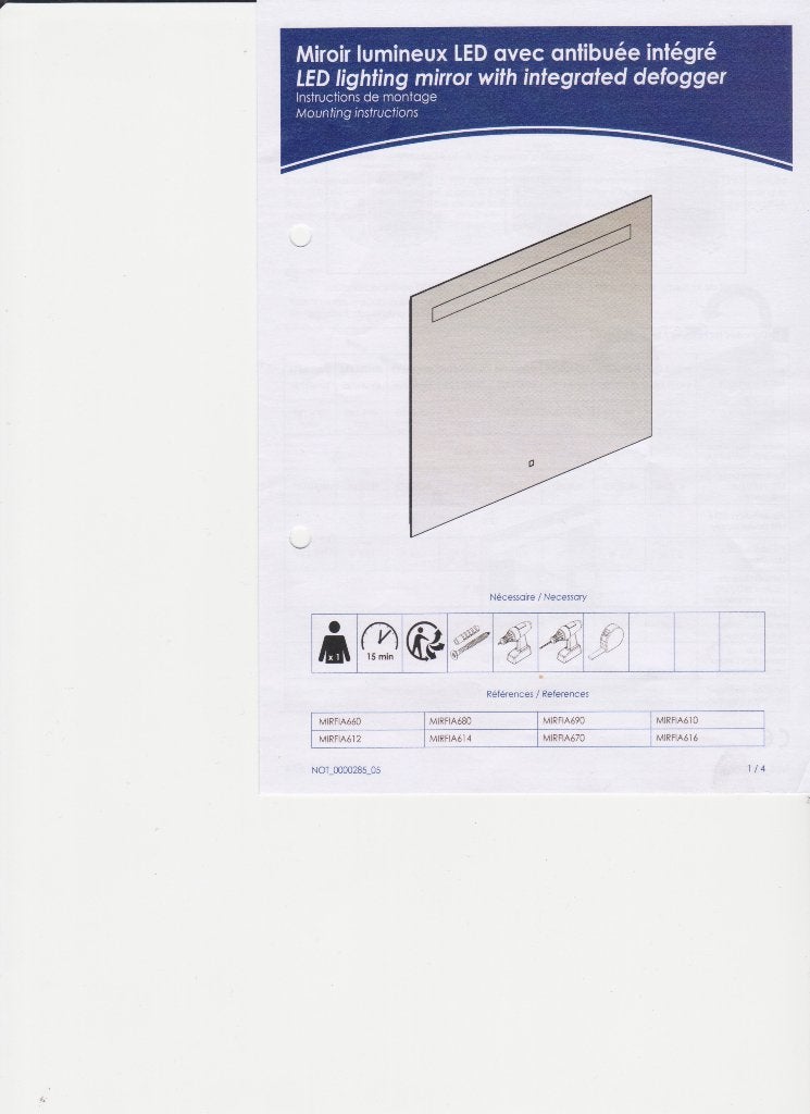 grand miroir salle de bain, Neuf, Moins de 100 cm, 100 à 150 cm, Enlèvement