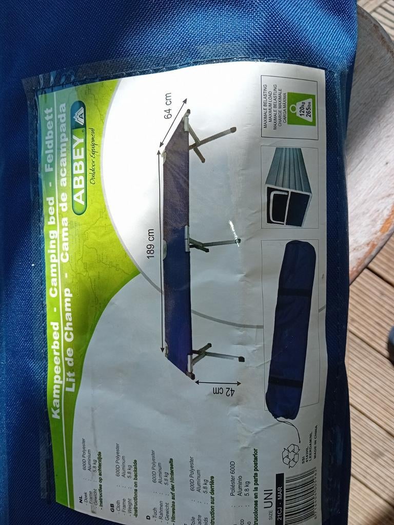 3 kampeer bedden hagel nieuw, Ophalen