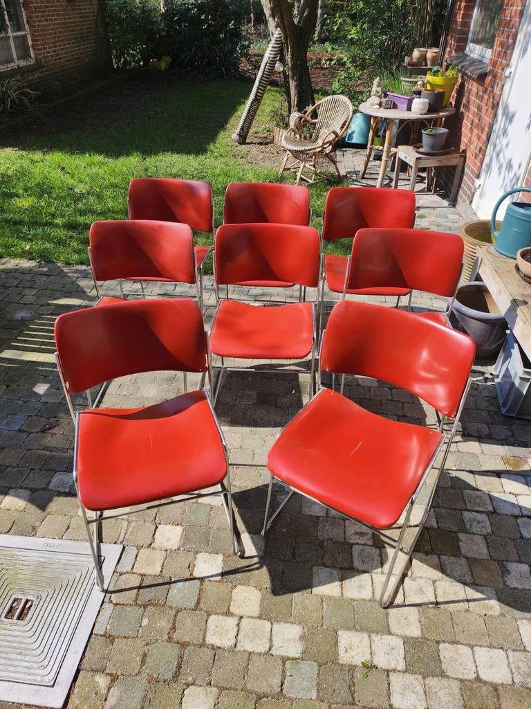 8 vintage design stoelen, Enlèvement