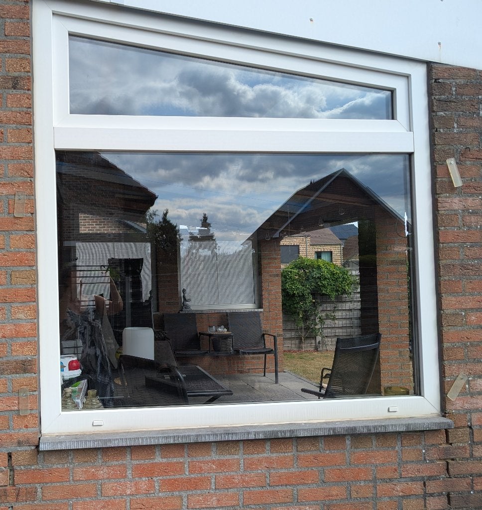 3 Kunststof ramen met dubbele beglazing, Doe-het-zelf en Bouw, Glas en Ramen, Ophalen, Gebruikt, Gevelraam of Ruit, Dubbelglas