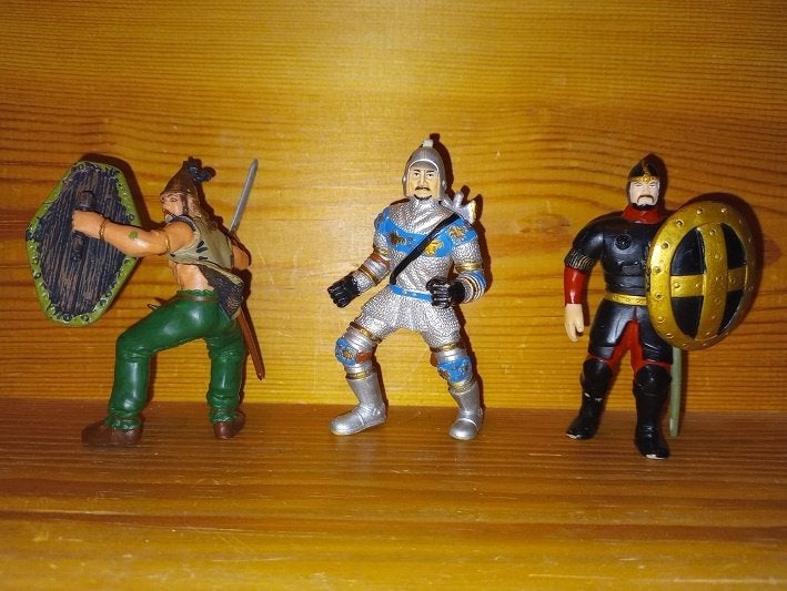 PAPO figurines - 3 guerriers, Enlèvement, Utilisé
