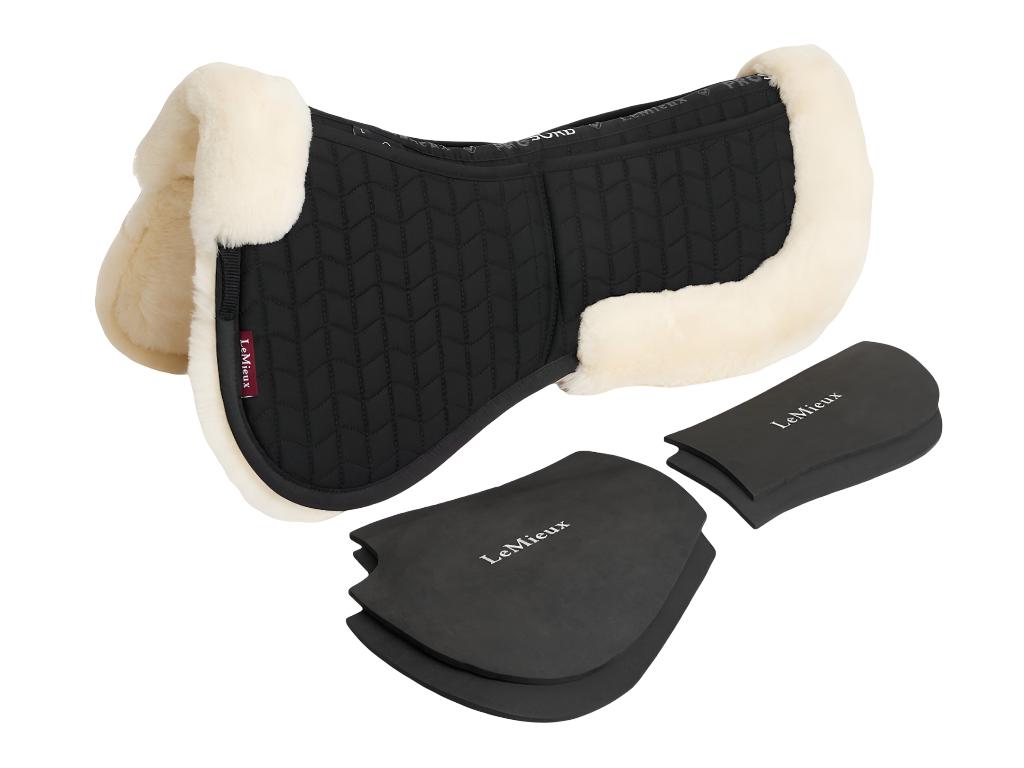 LeMieux Merino Prosorb 2 pocket Zadelonderlegger Zwart Natur, Laine, Noir, Enlèvement ou Envoi, Pad de selle