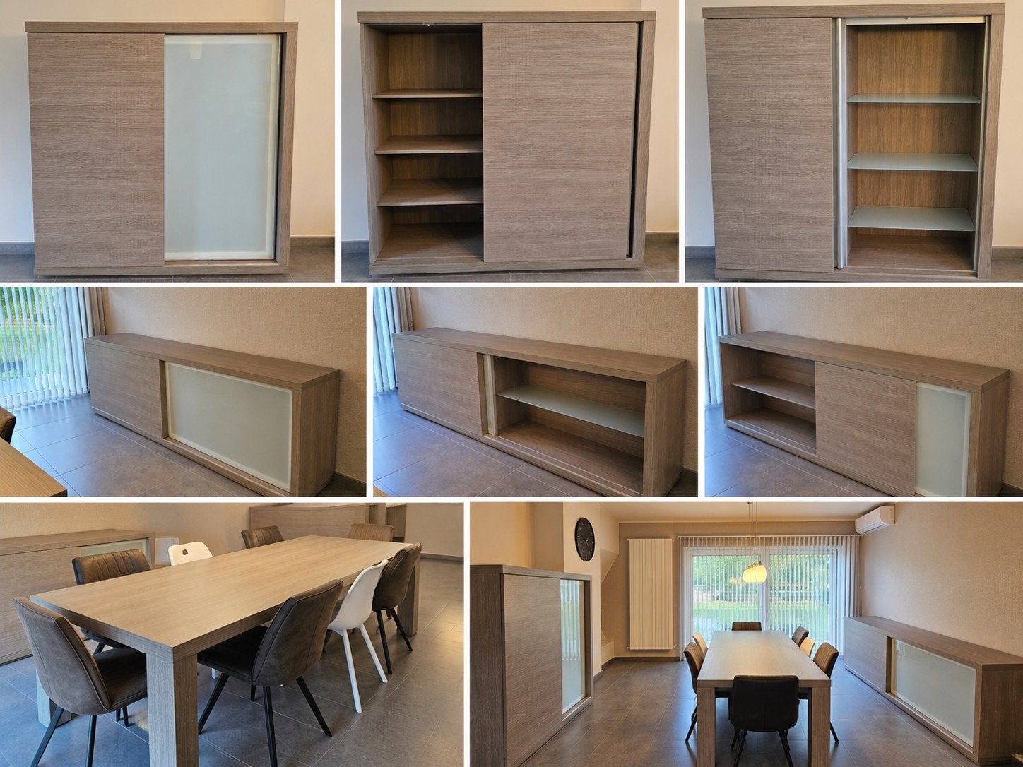 Salle à manger moderne à vendre en très bon état !, Enlèvement, Comme neuf, Verre