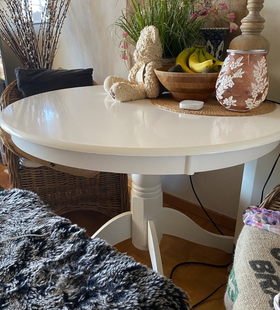ronde tafel - massief - 106cm - als nieuw, Huis en Inrichting, Tafels | Eettafels, Ophalen, Zo goed als nieuw
