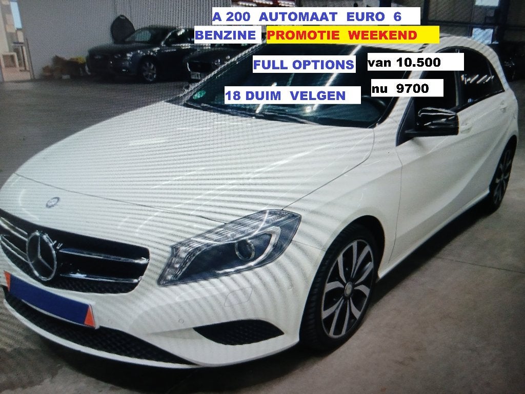 MERCEDES  A  200  (( AUTOMATIC ))  EURO  6 BENZINE, Autos, Cuir, Classe A, Euro 6, Noir