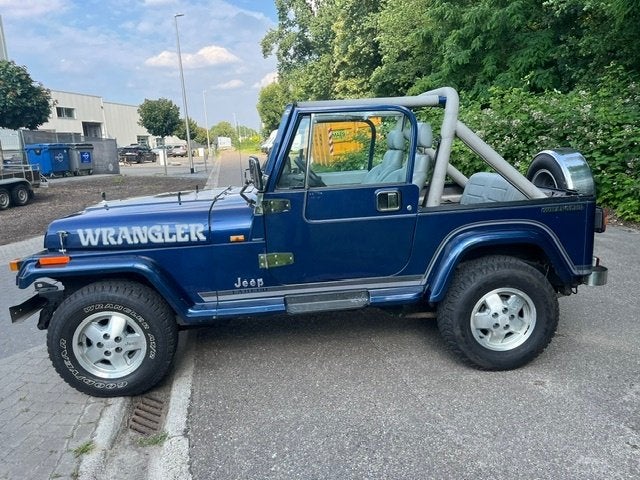 Jeep Wrangler in uitstekende staat-oldtimer!!, Auto's, 4 zetels, 87 kW, Blauw, Leder