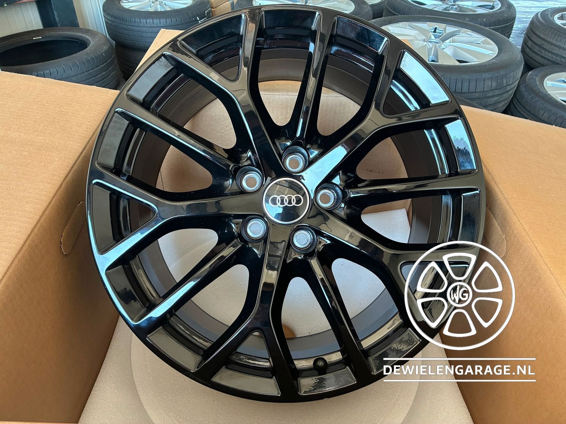 4x 18 inch Audi Velgen Origineel NIEUW DEMO Q3 A3 5x112 Blac, Auto-onderdelen, Velg(en), -, -, Nieuw