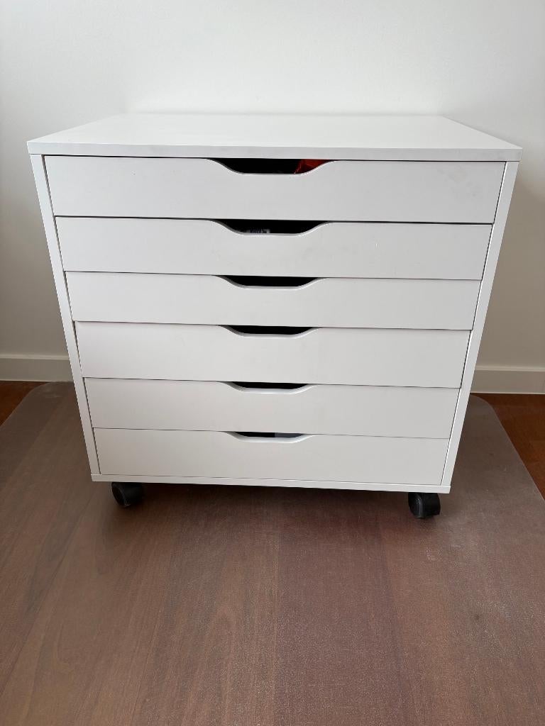 Caisson à tiroirs à roulettes Ikea Alex, 25 à 50 cm, 5 tiroirs ou plus, Moins de 100 cm, Enlèvement