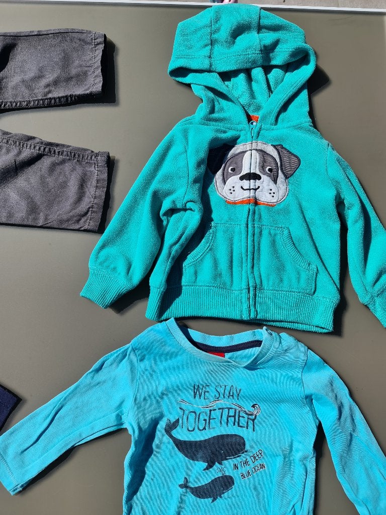 groene rits cardigan, gillet, pull, trui, hoody hod 74, Enfants & Bébés, Enlèvement, Comme neuf