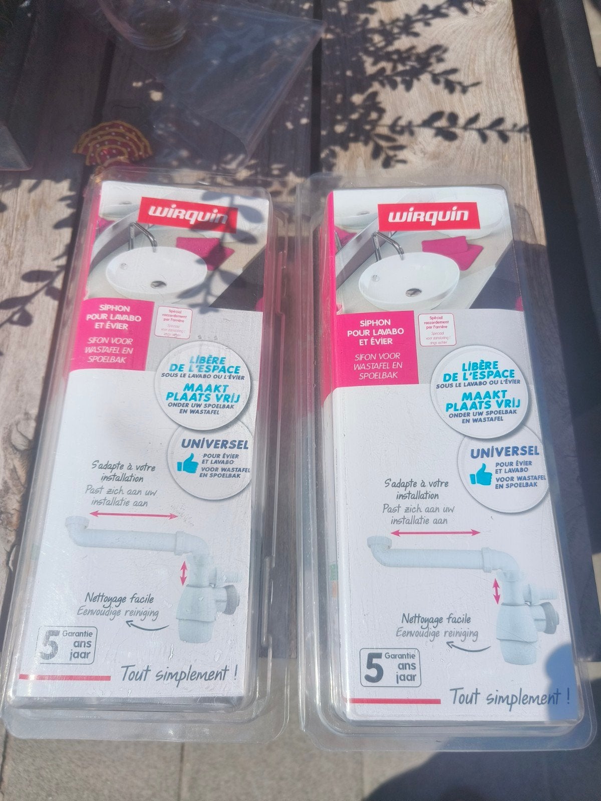 Wirquin sifon voor wastafel 2stuks Nieuw, Ophalen of Verzenden, Nieuw, Wastafel