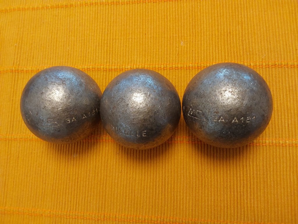 3 boules de pétanque Prof MS 700, Enlèvement, Utilisé