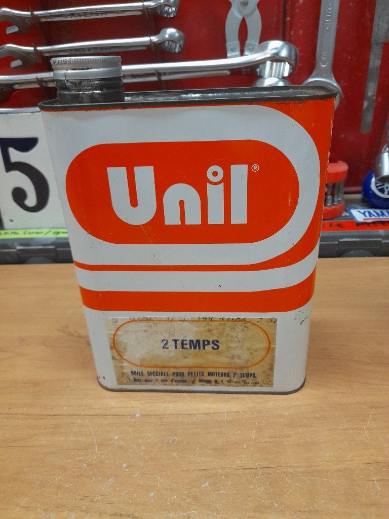 ancien bidon huile vide unil 2 temps moto 2t, Envoi, Utilisé, Autres types
