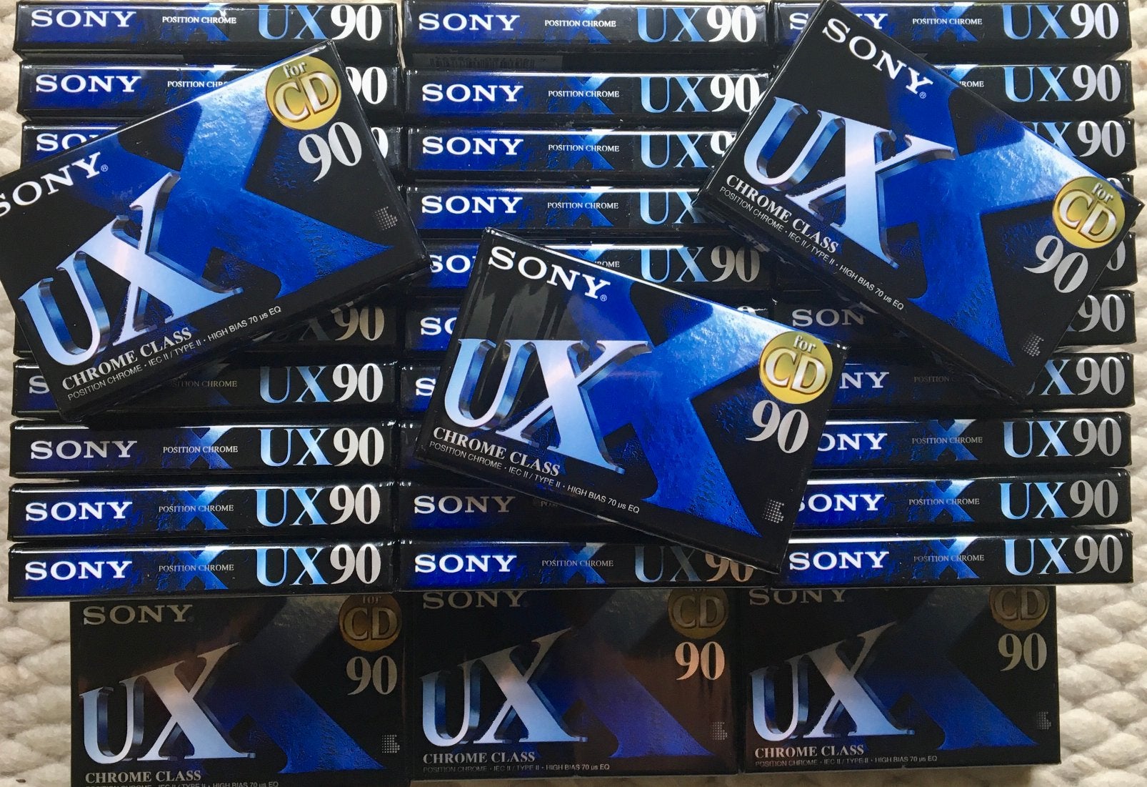 NOS NIEUW Sony UX90 cassettebandjes UX-90 UX 90 C90 OVP NEW, Ophalen of Verzenden, Nieuw in verpakking, 26 bandjes of meer, Onbespeeld