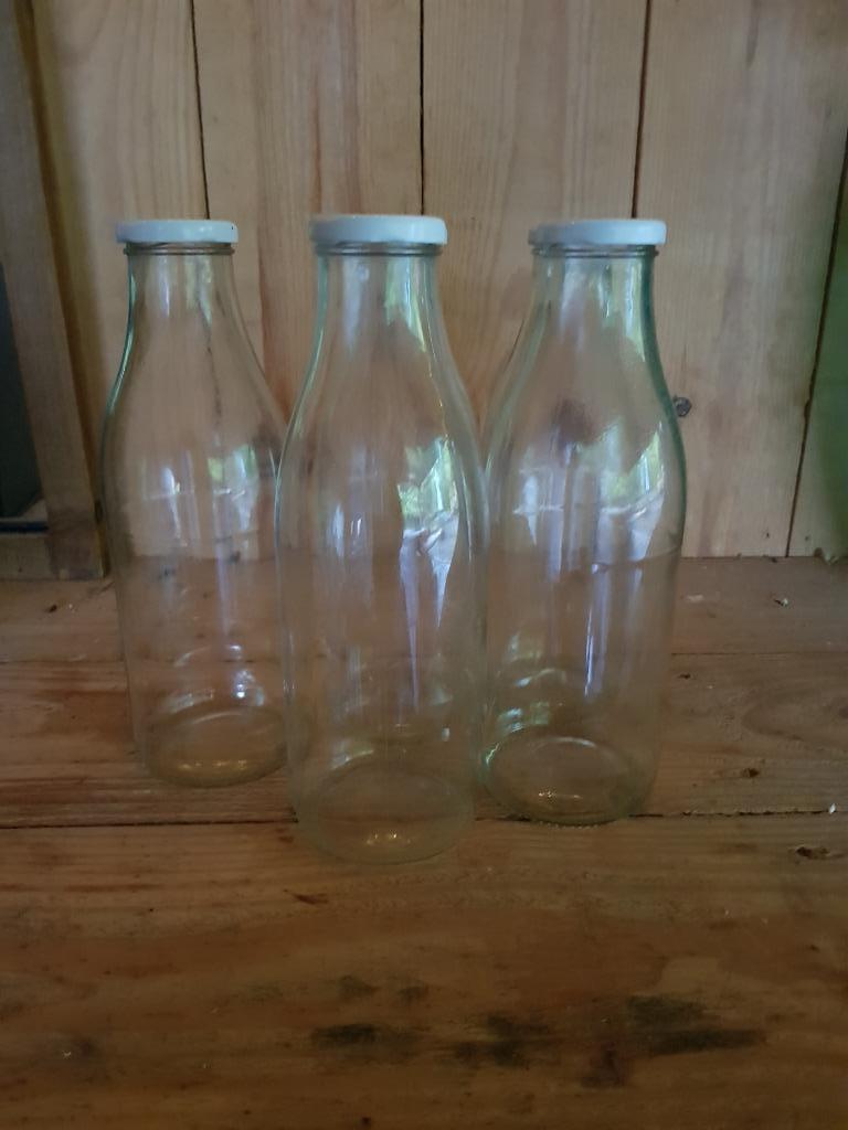 Bouteille vide de 1 litre avec bouchon 2026, Ophalen, Gebruikt, Glas, Overige typen