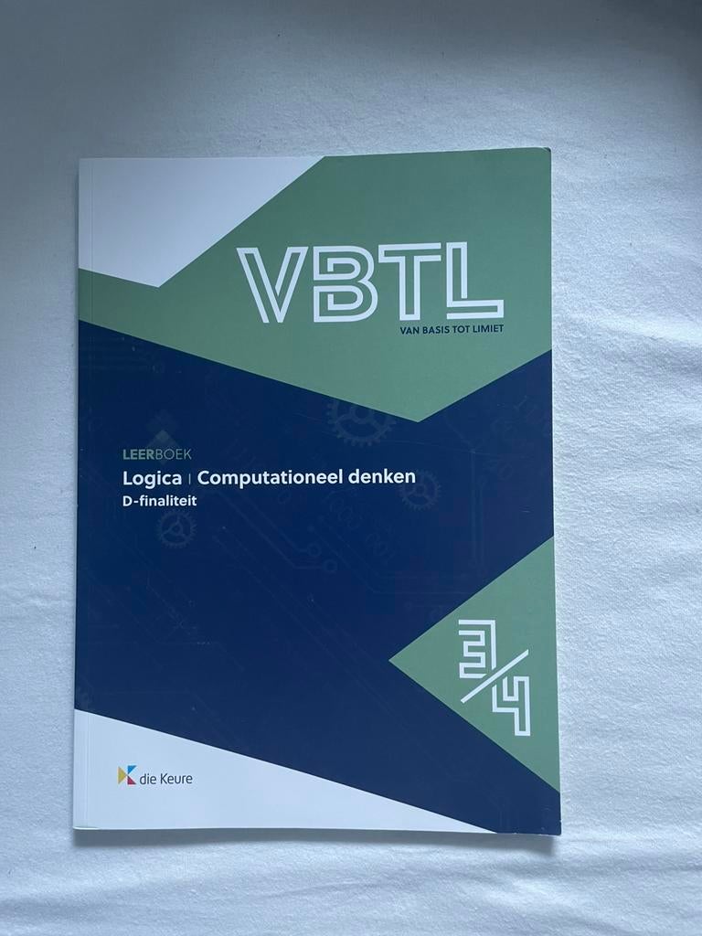 VBTL 3/4 – leerboek logica & computationeel denken, Enlèvement ou Envoi, Comme neuf, Néerlandais