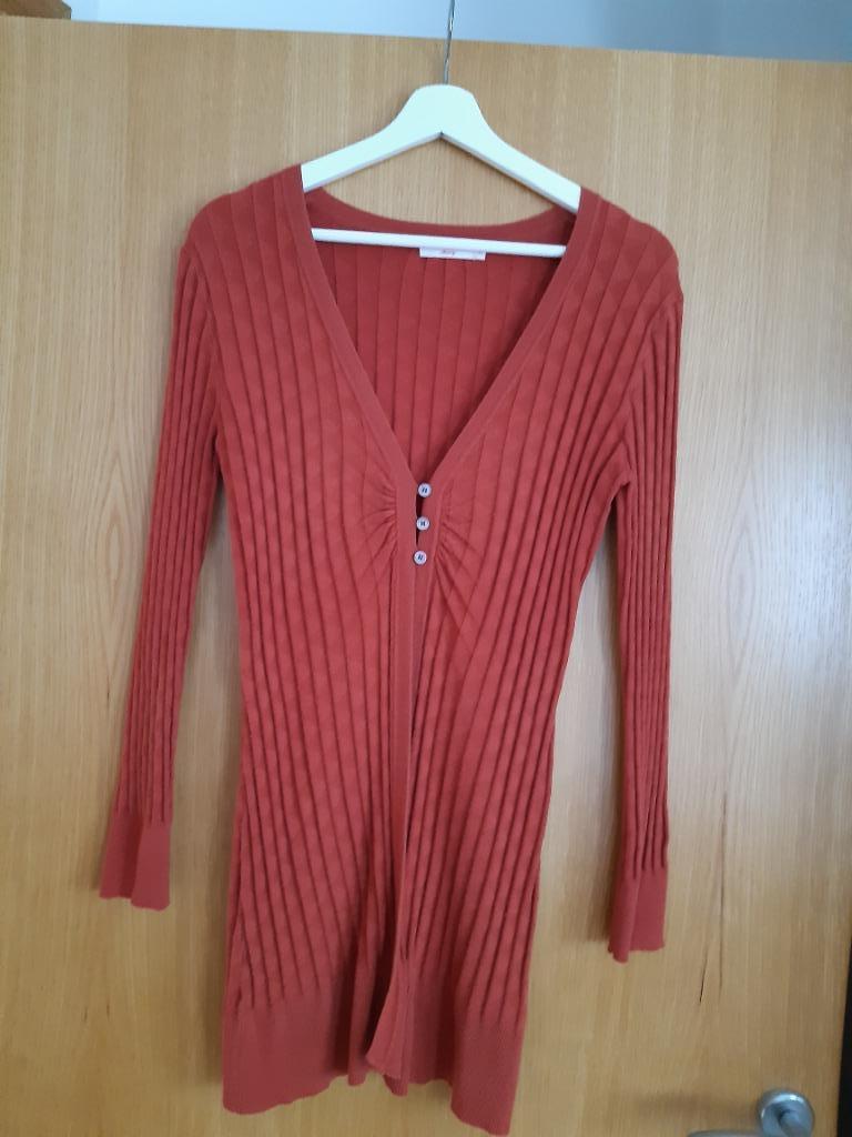 Roestbruine lange vest Fragile (Maat S), Kleding | Dames, Bruin, Fragile, Trui of Vest, Ophalen of Verzenden