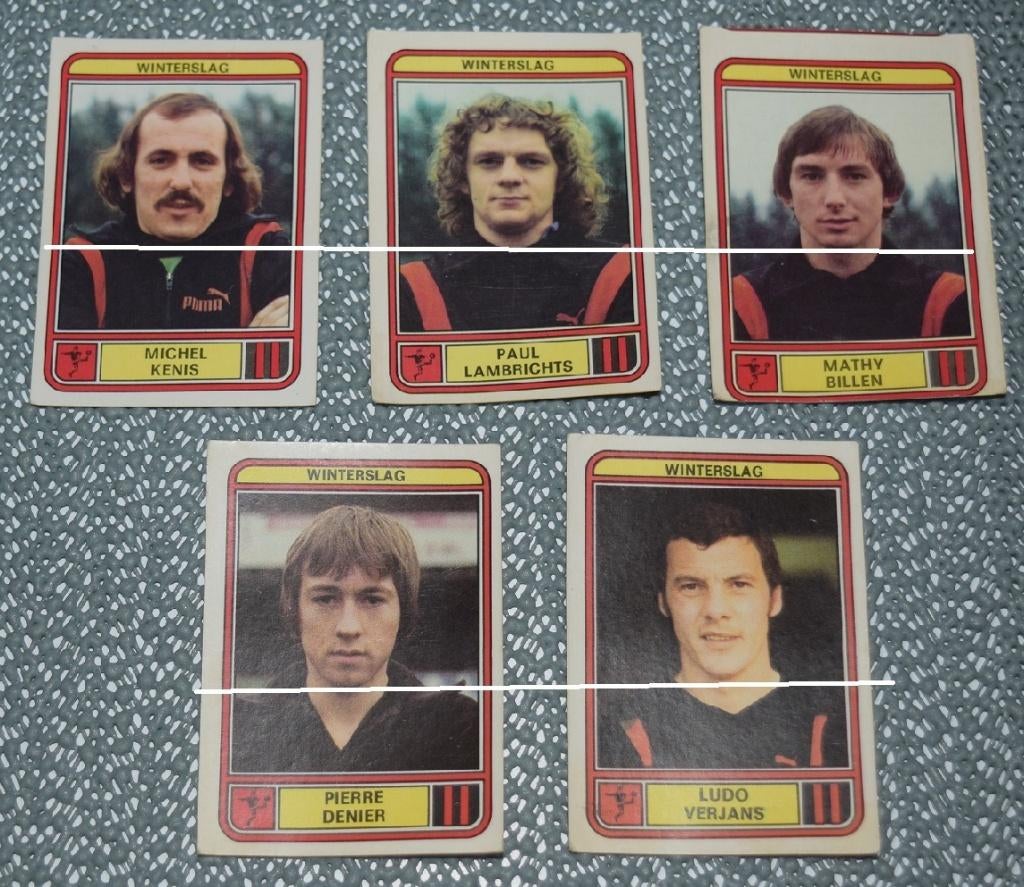 Panini Football 79 / Winterslag / 5 stickers, Verzamelen, Verzenden, Gebruikt, Poster, Plaatje of Sticker