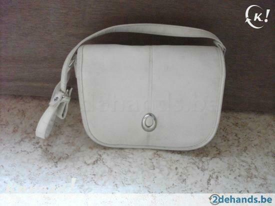Witte handtas leatherlook imitatieleder, Enlèvement, Utilisé, Sac à main