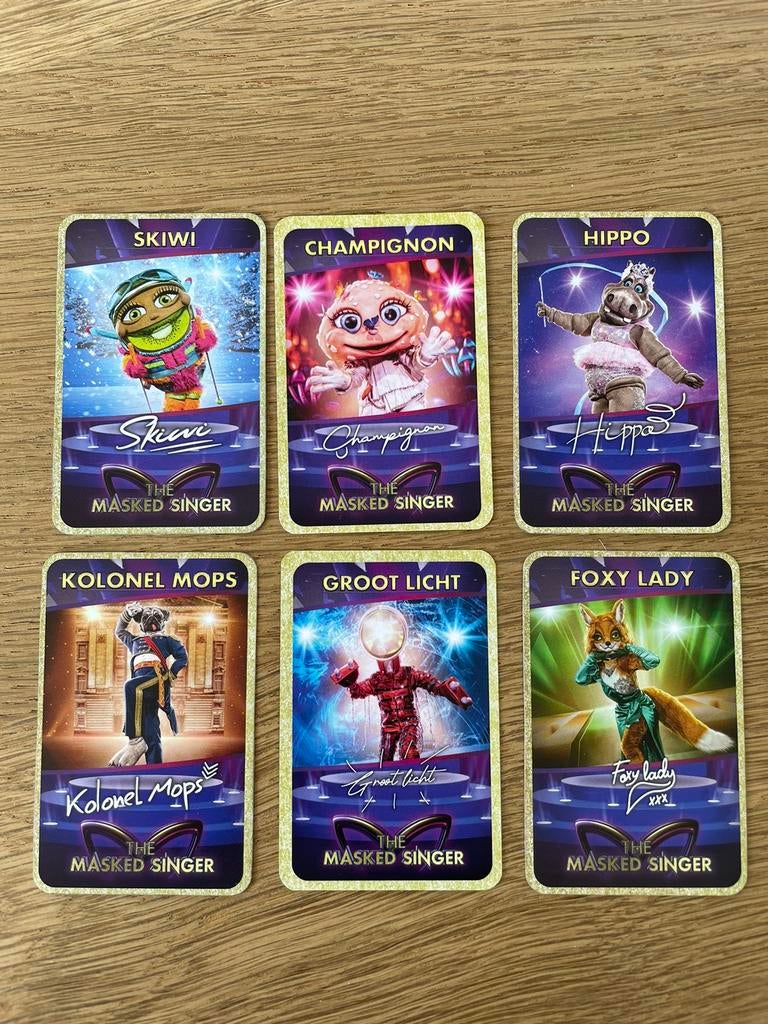 6 Kaarten The Masked Singer 2023, Ophalen of Verzenden, Nieuw