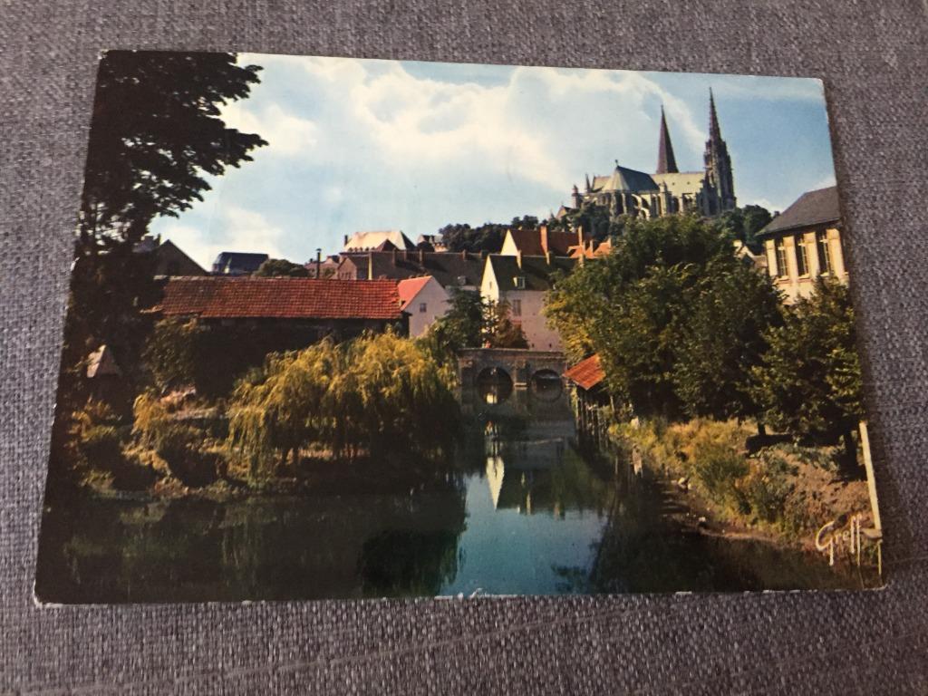 Oude postkaart Chartres Frankrijk, Ophalen of Verzenden, 1960 tot 1980, Gelopen, Frankrijk