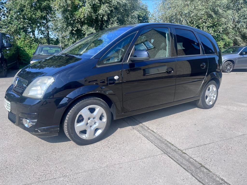 OPEL MERIVA 1.6 BENZINE VAN 2010 MET AIRCO PERFECTE STAAT, Auto's, Opel, Monovolume, Zwart, Zwart, Bedrijf