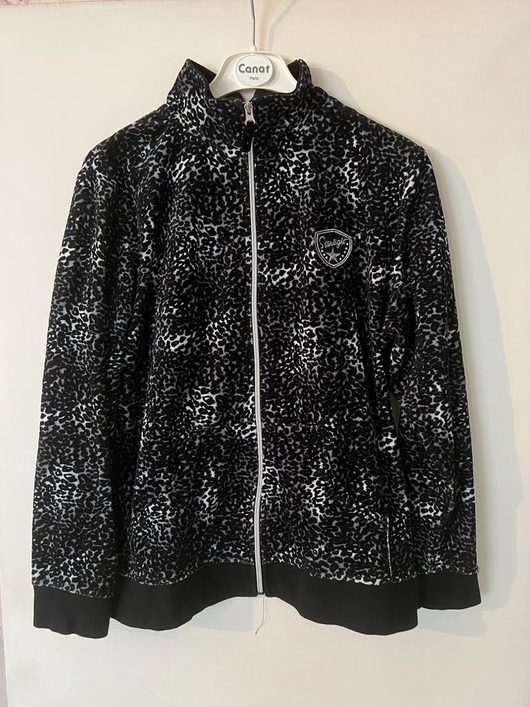 Gilet lounge noir/blanc moucheté, Enlèvement, Comme neuf, Blanc