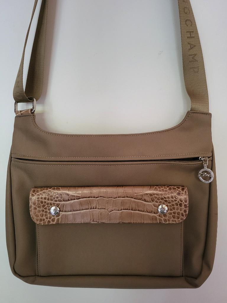 sac à bandoulière vert kaki en toile Longchamp neuf, Enlèvement, Comme neuf, Vert, Autres marques