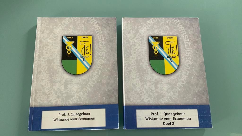 Wiskunde voor economen - Prof. QUAEGEBUER, Boeken, Ophalen, Gelezen