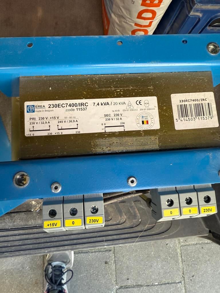 Transformateur monophasé EREA 230EC7400/IRC, Auto-onderdelen, Accu's en Toebehoren, Ophalen