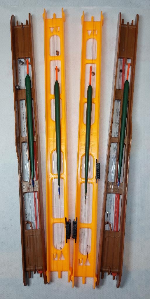 Hengelsport 4 zelfgemaakte vislijntjes set 63, Ophalen of Verzenden, Nieuw, Vaste hengel