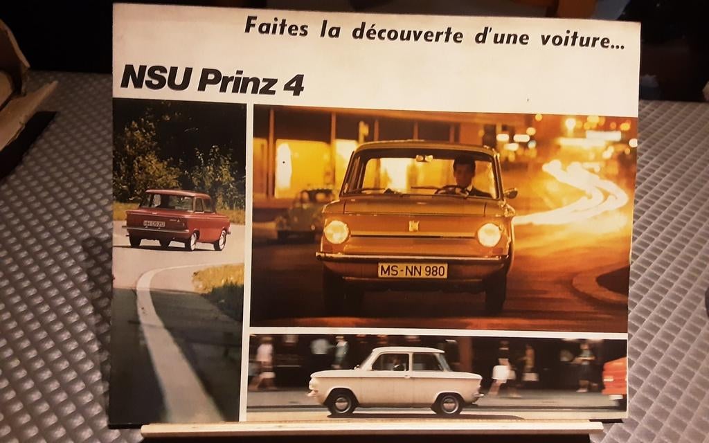 Nsu prinz  4 brochure, Enlèvement ou Envoi, Comme neuf