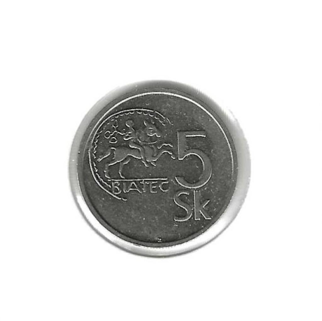 Slowakije, 5 Koruna 1993., Ophalen of Verzenden, Overige landen, Losse munt