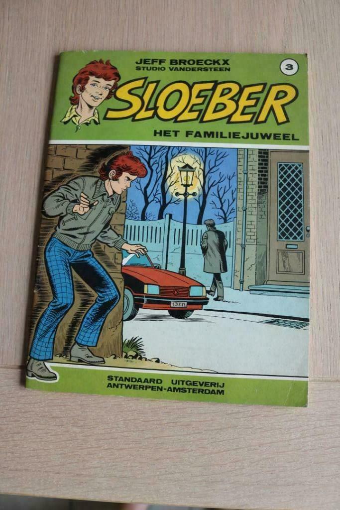 Sloeber nr 3 : Het familiejuweel 1-ste druk uit 1983, Boeken, Eén stripboek, Ophalen of Verzenden, Gelezen