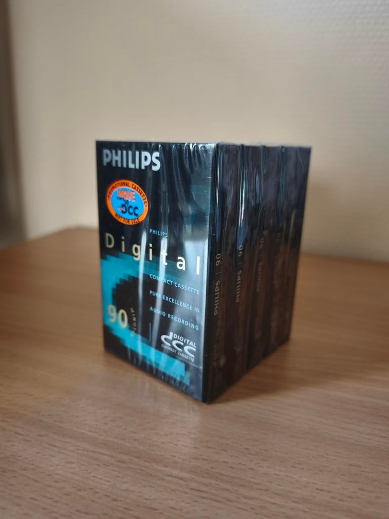 Philips DCC 90 min 5-pack nieuw, Enlèvement ou Envoi, Neuf, dans son emballage, 2 à 25 cassettes audio, Vierge