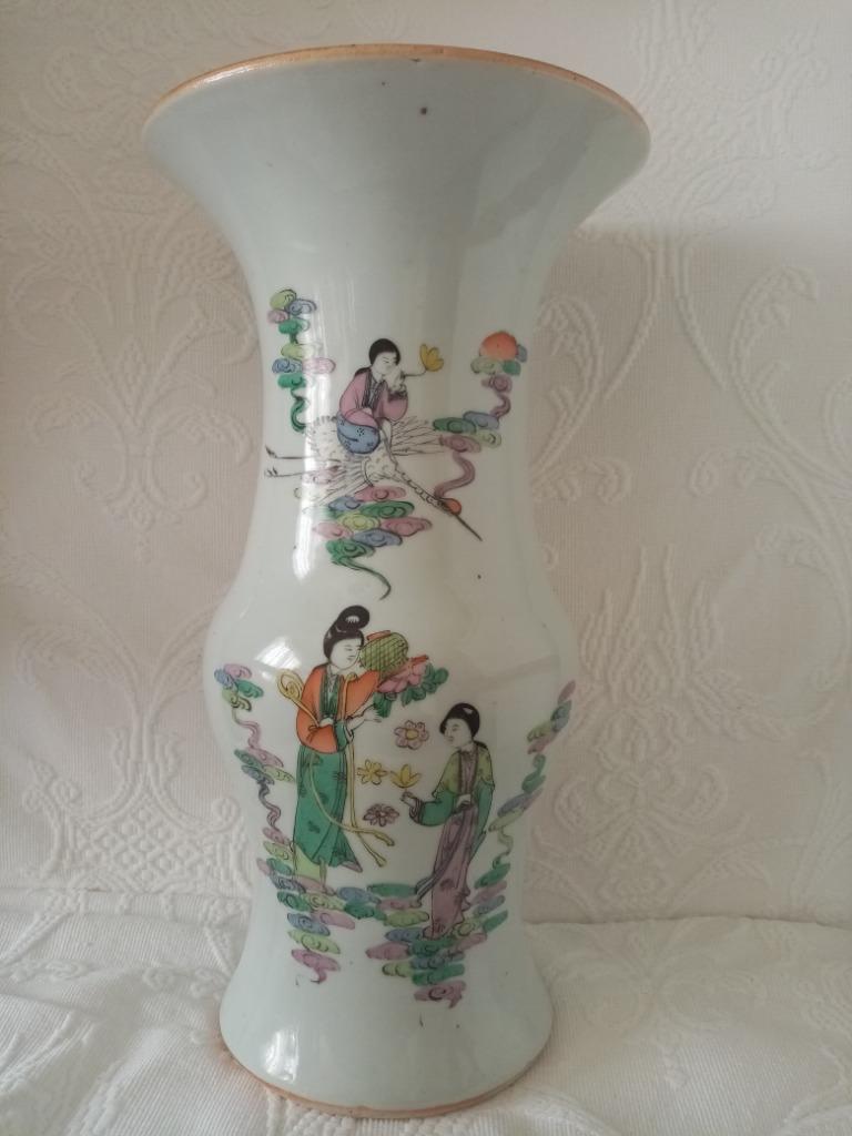 Vase chinois en porcelaine Minguo période 1915/20s  34cm, Antiquités & Art, Enlèvement