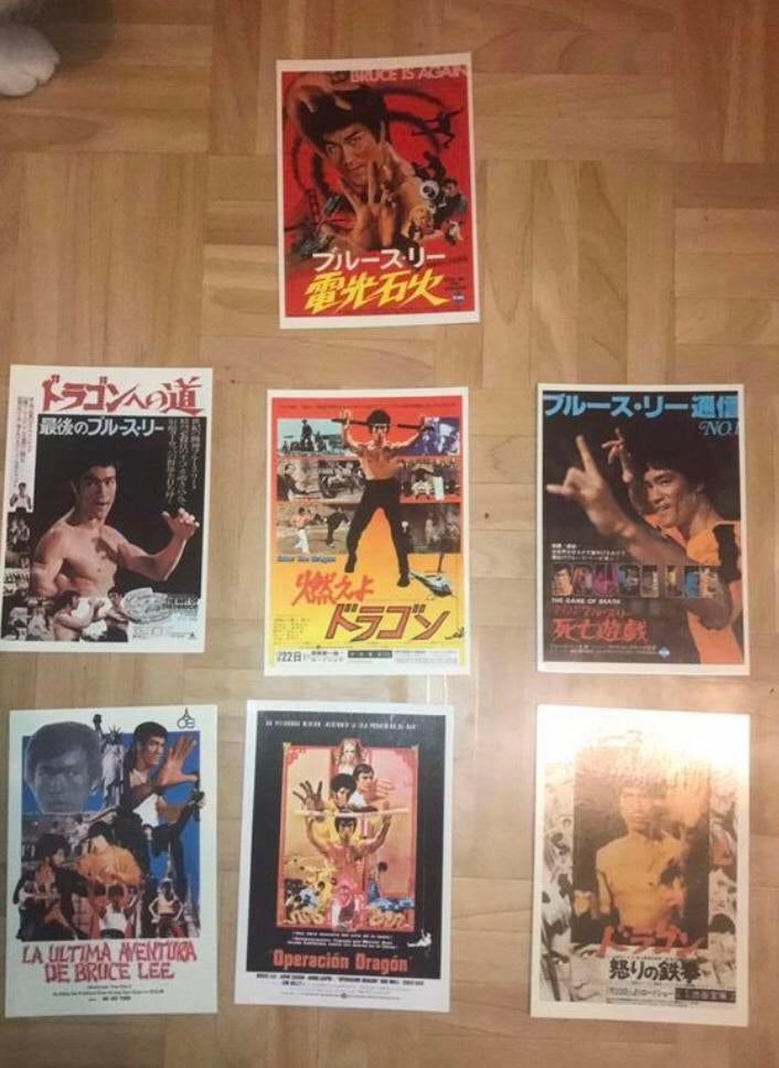 Bruce Lee postkaarten, Ophalen of Verzenden, 1960 tot 1980, Zo goed als nieuw