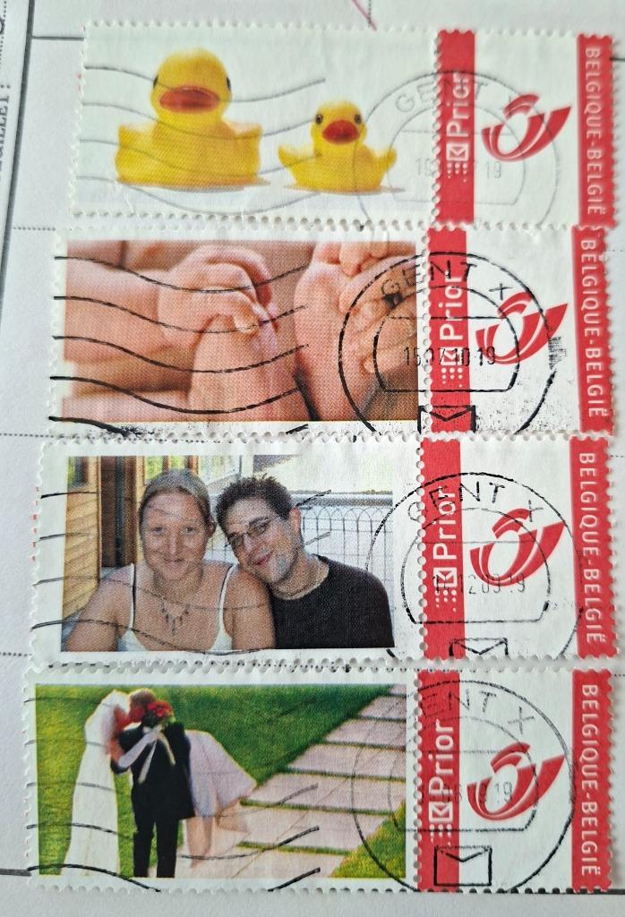 Postzegels België 14 x OBP 3274 + vignet, Ophalen of Verzenden, Gestempeld, Gestempeld