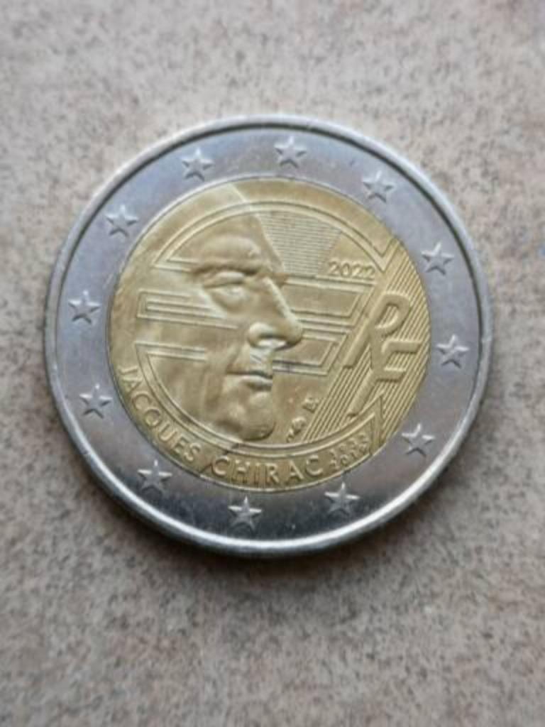 2euromunt Frankrijk 2002 chirac, Ophalen of Verzenden, Frankrijk