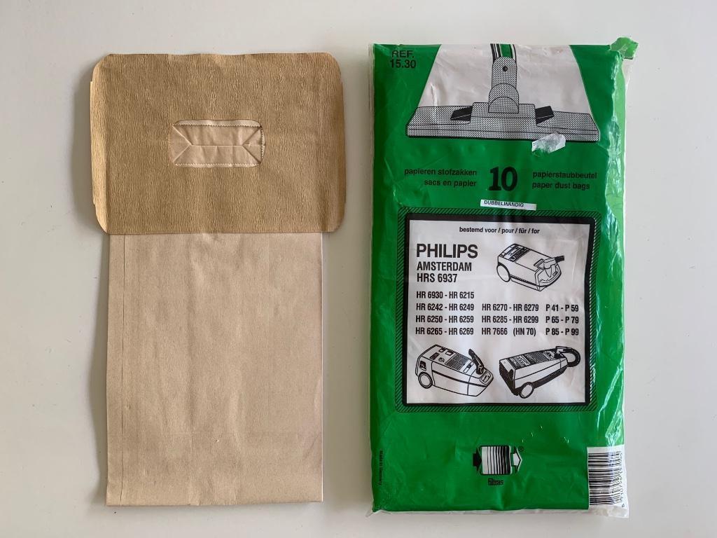 7 papieren stofzakken voor Philips Amsterdam, Elektronische apparatuur, Ophalen of Verzenden, Nieuw