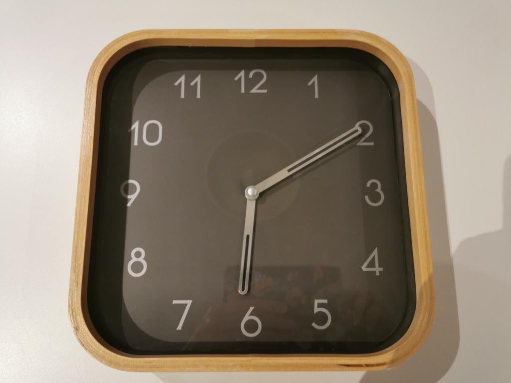 Wandklok hout ikea, Ophalen, Gebruikt, Grijs, Ikea