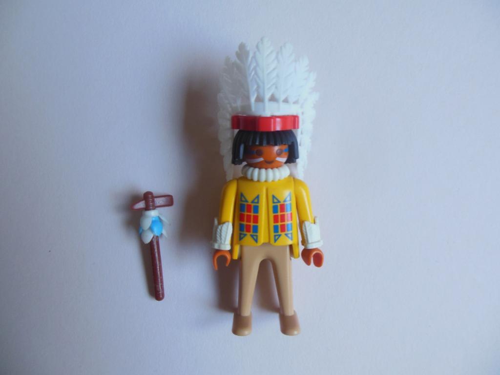 Playmobil poppetje - Indiaan / Opperhoofd, Kinderen en Baby's, Ophalen of Verzenden, Gebruikt, Los Playmobil