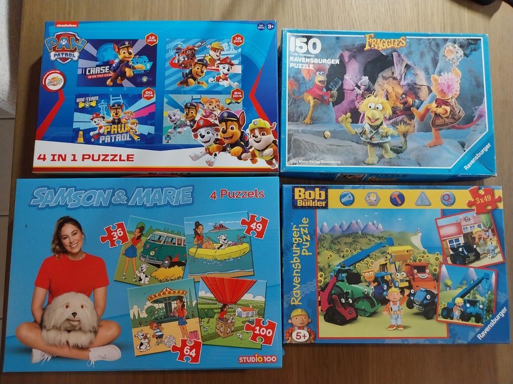 Kinderpuzzels Paw Patrol, Bob de Bouwer, Samson, Fraggles, Enlèvement